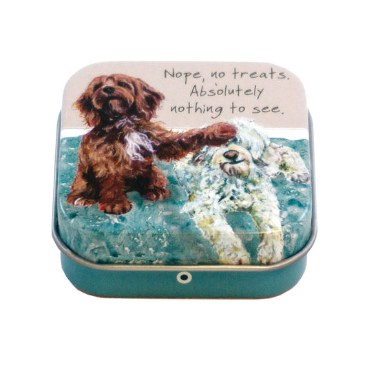 The Little Dog Laughed Mini blikje Chester en Barney 5 x 5 x2 cm