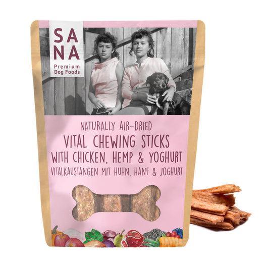 Sanadog natuurlijke kauwsnack hond Vital Chewing Sticks rund kip 150 gram