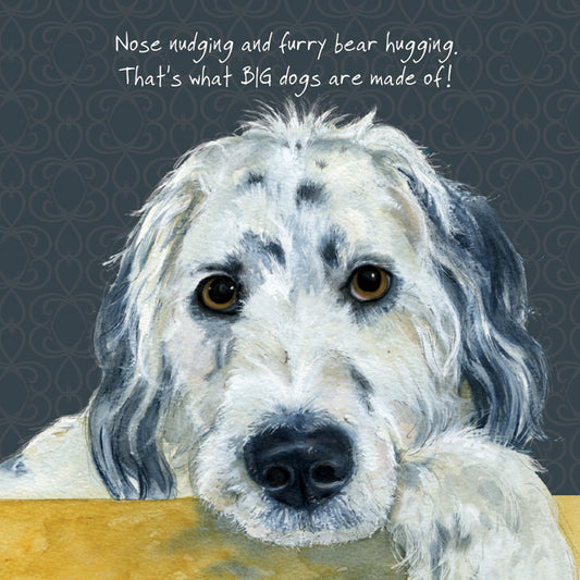 The Little Dog Laughed Wenskaart hond Dalmatian Lurcher 15 x 15 cm
