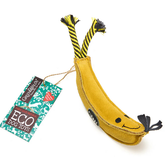 Green and Wilds natuurlijk hondenspeelgoed Barry the Banana