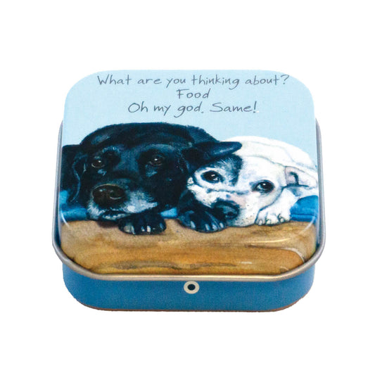 The Little Dog Laughed Mini blikje Harvey and Harry 5 x 5 x2 cm