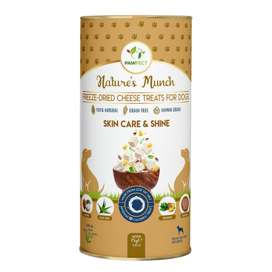 Pawfect natuurlijke hondensnoepjes gezonde huid en vacht kaas 75 gram