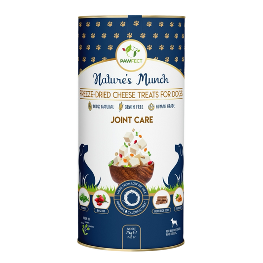 Pawfect natuurlijke hondensnoepjes gezonde gewrichten kaas 75 gram