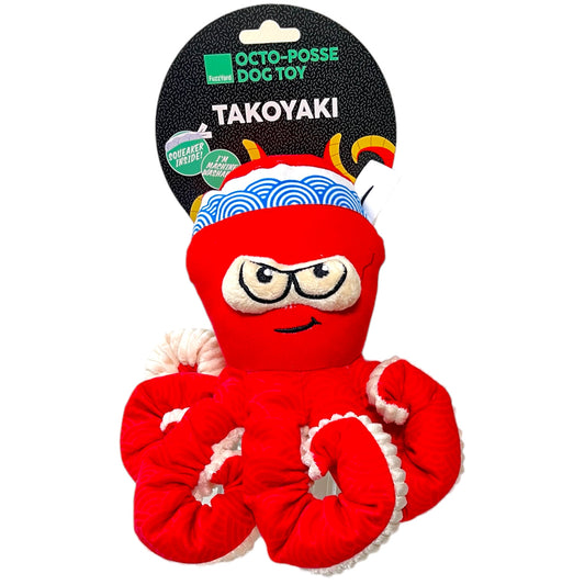 Fuzzyard Octo-Posse Takoyaki hondenspeeltje