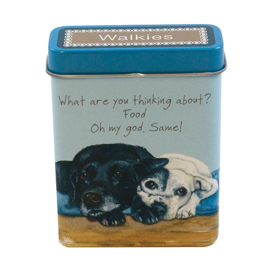 The Little Dog Laughed Walkies blikje Harvey en Harrie 9 x 7 x 3 cm