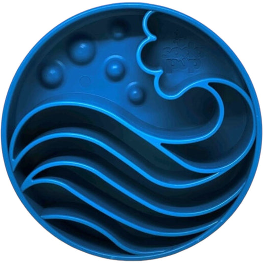 Sodapup slowfeeder hond Great Wave blauw 20 x 5 cm