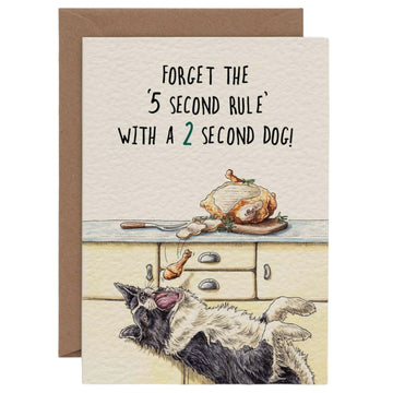 Bewilderbeest wenskaart hond 2 Seconden hond 13 x 18 cm