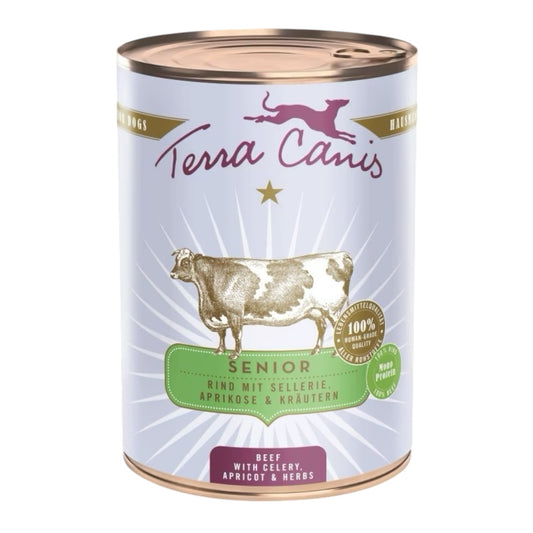 Terra Canis natuurlijk natvoer hond Senior Rund abrikozen groente 400 gram
