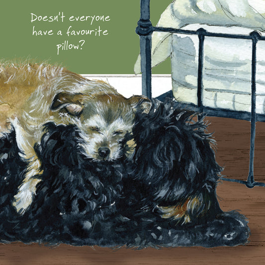 The Little Dog Laughed Wenskaart hond Ralph en Gilly 15 x 15 cm