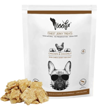 Woofur natuurlijke hondensnoepjes kip kokosnoot 50 gram SALE