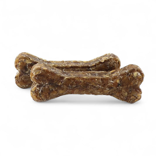 Dogboss hertenhuid kauwbot voor puppy en senior natuurlijke kauwsnack hond 12 en 17 cm