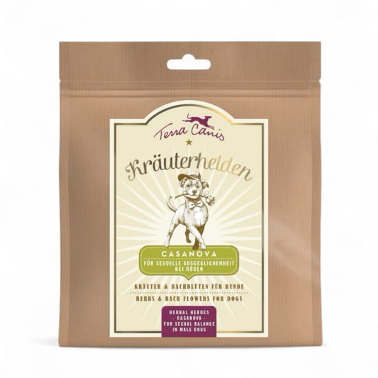Terra Canis Kruidenhelden Casanova kruidenmix natuurlijk voedingssupplement hond 60 gram