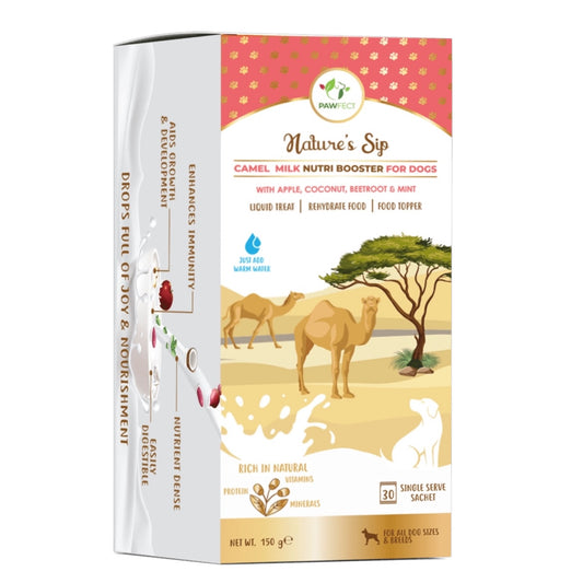 Pawfect Kamelenmelk kokosnoot rode biet gedroogd natuurlijk voedingssupplement hond 150 gram