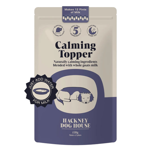 Hackney Dog House Kalmerende geitenmelkpoeder natuurlijk voedingssupplement hond 225 gram