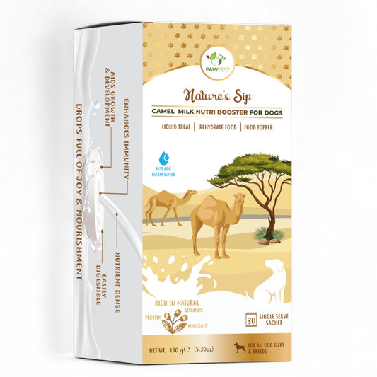 Pawfect Kamelenmelk naturel gedroogd natuurlijk voedingssupplement hond 150 gram