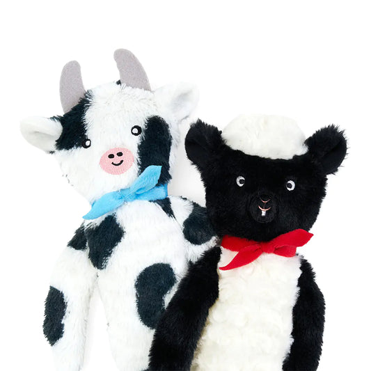 ZippyPaws hondenspeelgoed Fluffy Peltz large koe en schaap 43 cm