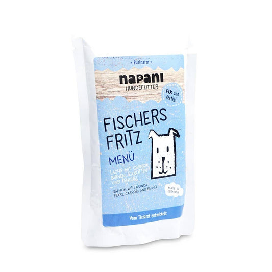 Napani biologisch natuurlijk natvoer hond Fischers Fritz zalm 150 g