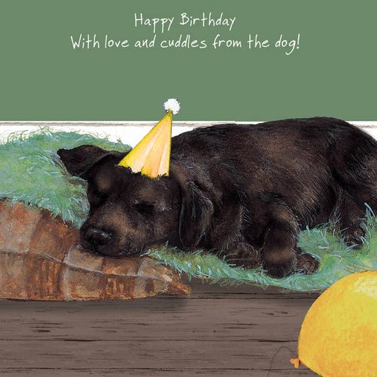 The Little Dog Laughed Wenskaart hond  Bennie de Labrador 15 x 15 cm