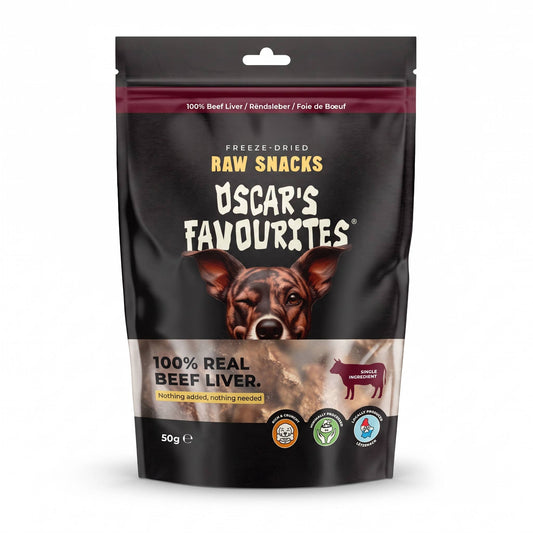 Oscar’s Favourites gevriesdroogde runderlever 50 gram
