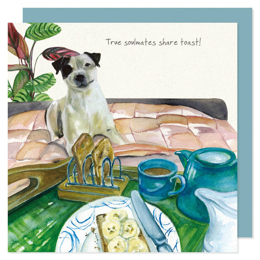 The Little Dog Laughed wenskaart Zack Parsons terriër  15 x 15 cm