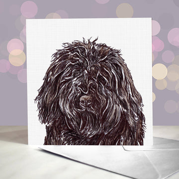Amber Marie wenskaart barbet 15 x 15 cm