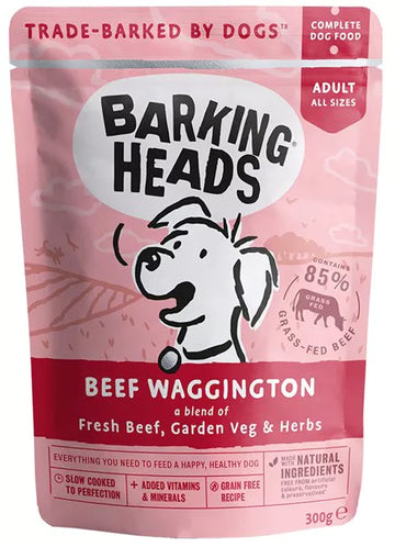 Barking Heads natuurlijk natvoer hond Beef Waggington rund 300 gram