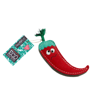 Green and Wild's natuurlijk hondenspeelgoed Chad the red hot Chilli Pepper