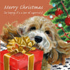 The Little Dog Laughed kerstkaart Ziggy cavapoo 15 x 15 cm