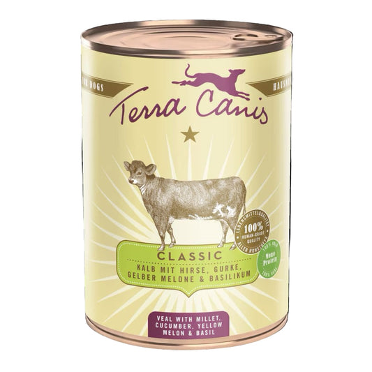 Terra Canis Classic Kalf gierst meloen komkommer natuurlijk natvoer hond 400 gram