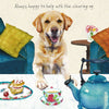The Little Dog Laughed wenskaart Marley de labrador 15 x 15 cm