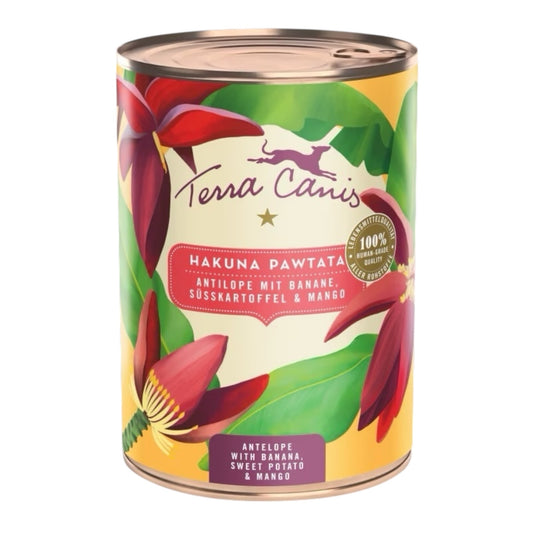 Terra Canis Hakuna Pawtata antilope banaan zoete aardappel natuurlijk natvoer hond 400 gram