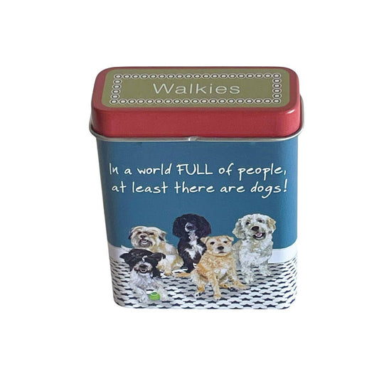 Little Dog Laughed honden snoepblikje full of people 9 x 7 x 3 cm