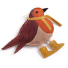Green & Wild's Russell the Robin suède hondenspeeltje
