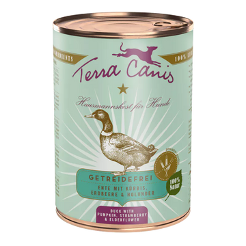 Terra Canis natuurlijk natvoer hond Grain Free eend pompoen aardbei 400 gram