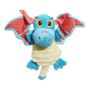 BARK Grimbold The Dragon blauw hondenspeeltje met pieper 26,5 cm