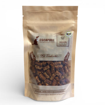 Escapure Bio kip trainingssnacks 120 gram
