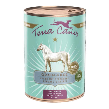 Terra Canis Grain Free natvoer hond paard koolraap venkel pompoen blik 400 g