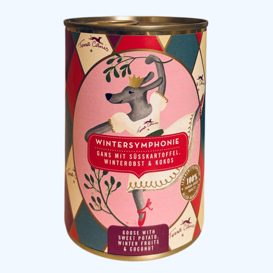 Terra Canis Wintersymphonie gans, winterfruit zoete aardappel natuurlijk natvoer hond 400 gram