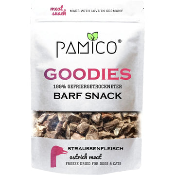 Pamico struisvogel gevriesdroogde snack 50 gram