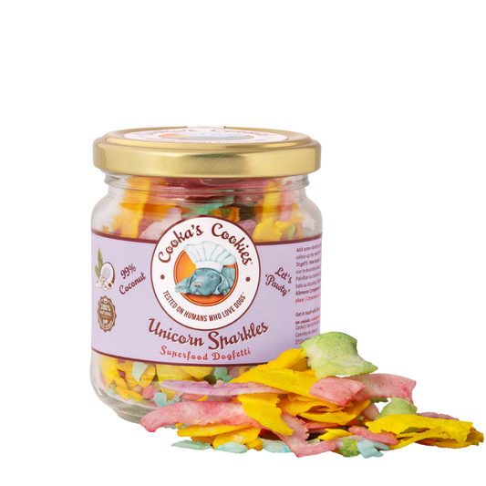Cooka's Cookies Unicorn Sparkles  kokos Maaltijdtopper hond 40 gram