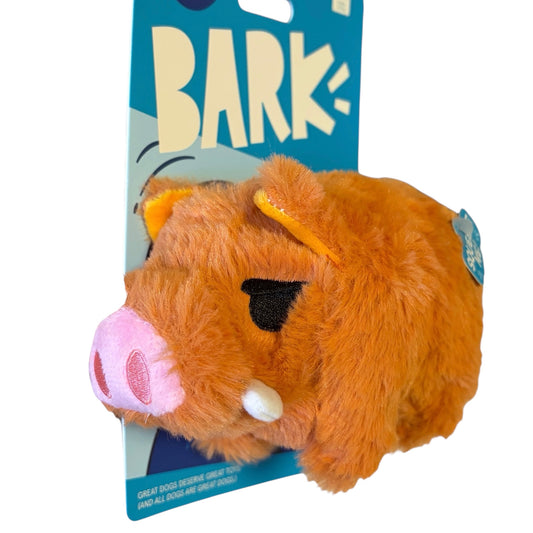 Bark Beau the Boar wild zwijn hondenspeeltje met pieper 22 cm