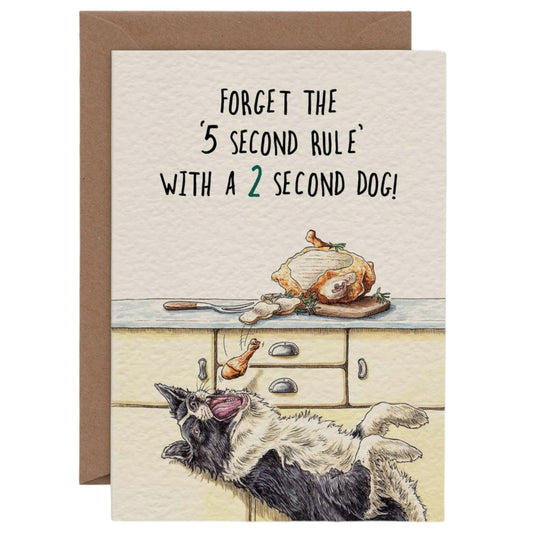 Bewilderbeest wenskaart hond 2 Seconden hond 13 x 18 cm