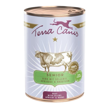 Terra Canis natuurlijk natvoer hond Senior Rund abrikozen groente 400 gram