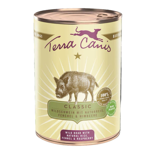 Terra Canis Classic Wild zwijn bruine rijst venkel natuurlijk natvoer hond 400 gram