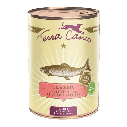 Terra Canis Classic Zalm gierst perzik natuurlijk natvoer hond 400 gram