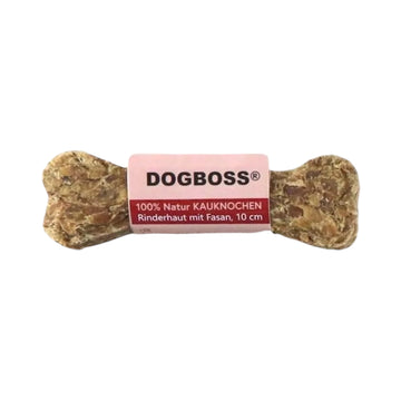 Dogboss kauwbot fazant runderhuid 10 cm kleine hond
