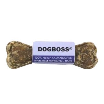 Dogboss kauwbot kwartel runderhuid 10 cm kleine hond
