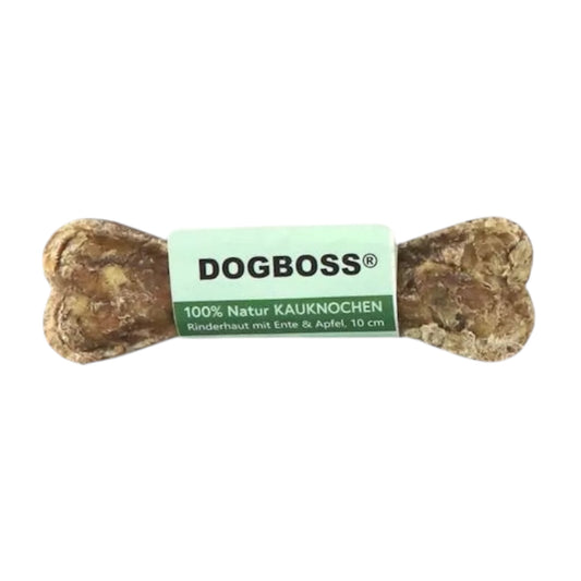 Dogboss kauwbot eend appel runderhuid 10 cm kleine hond