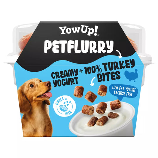 YowUp Petflurry yoghurt voor honden kalkoen snacks 125 gram