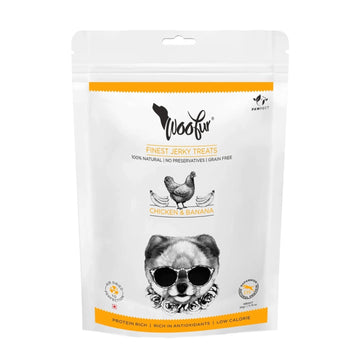 Woofur natuurlijke hondensnoepjes kip banaan 50 gram